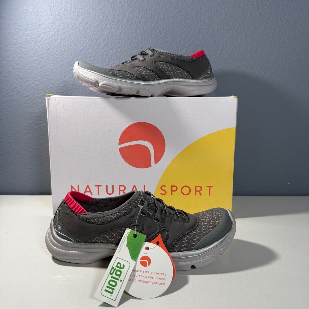 Natural Sport Direction Women Walking Shoes Grey Pink D4402F1020 Size 6M NWT